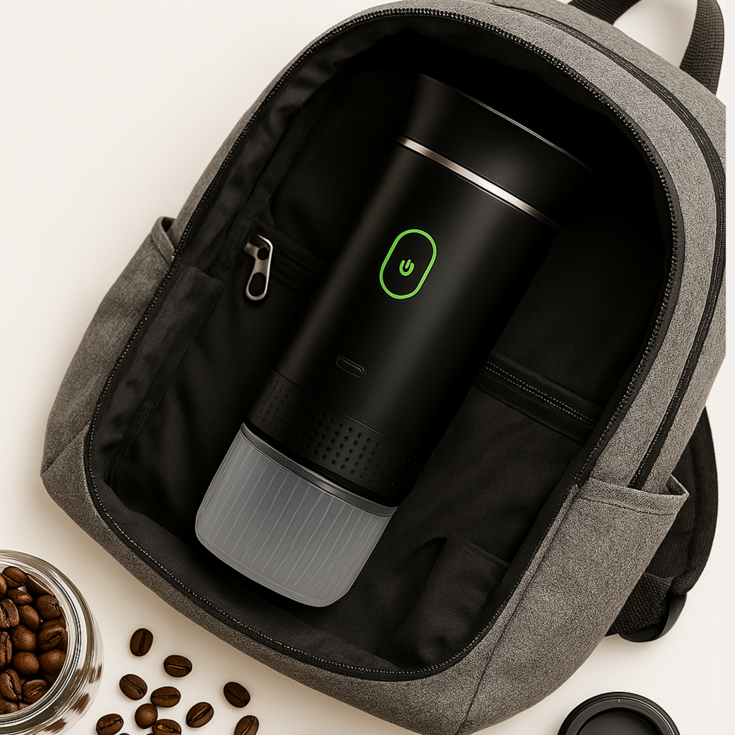 ☕ BREWGO — 3‑in‑1 Portable Espresso Power